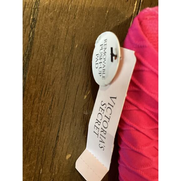 Victoria's Secret Swim Mix & Match textured Twist Push Up Bikini Top Pink 36DD - Picture 5 of 7